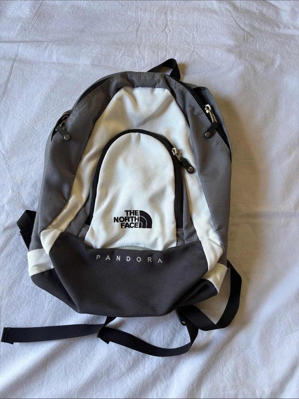 The North Face Gray & White Pandora Backpack